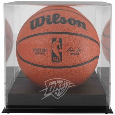 Oklahoma City Thunder Fanatics Authentic Black Base Team Logo Basketball Display Case with Mirrored Back