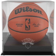 New York Knicks Fanatics Authentic Black Base Team Logo Basketball Display Case with Mirrored Back