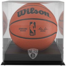 Brooklyn Nets Fanatics Authentic Black Base Team Logo Basketball Display Case with Mirrored Back