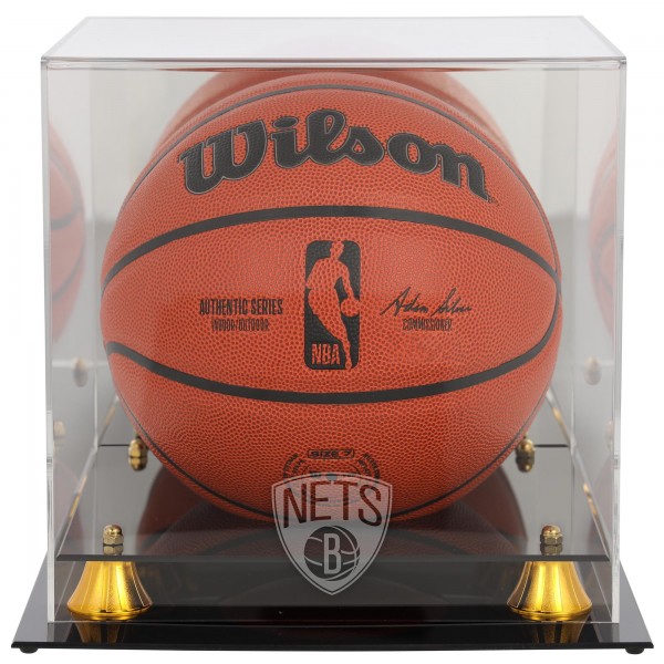Brooklyn Nets Fanatics Authentic Golden Classic Logo Basketball Display Case