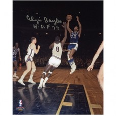 Autographed Los Angeles Lakers Elgin Baylor Fanatics Authentic 8 x 10 Shooting Photograph with H.O.F. 77 Inscription