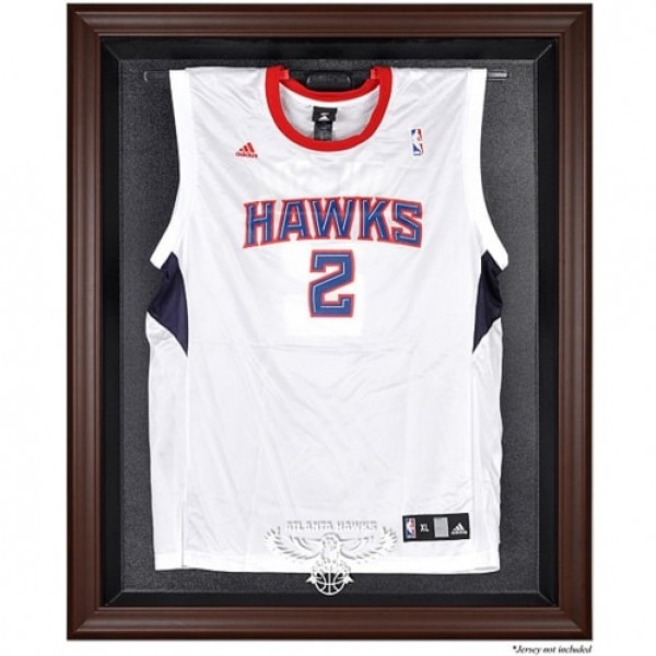 Atlanta Hawks Fanatics Authentic Brown Framed Hardwood Classics Logo 2007 - 2015 Jersey Display Case