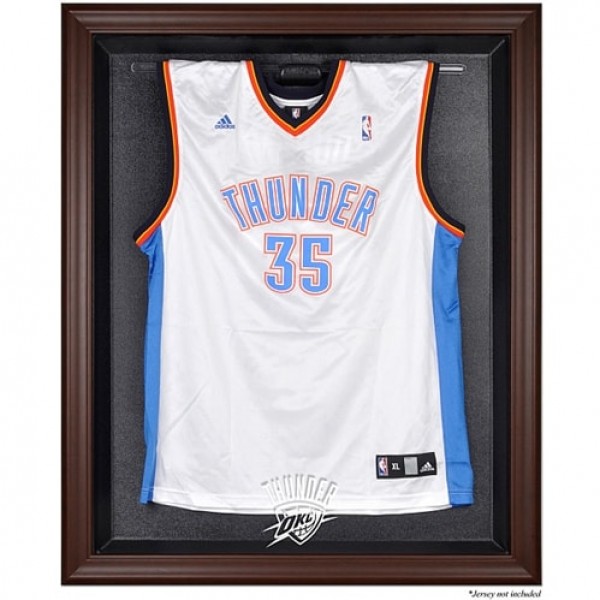 Oklahoma City Thunder Fanatics Authentic Brown Framed Logo Jersey Display Case