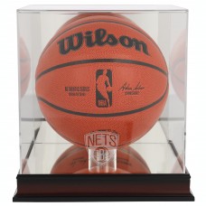 Brooklyn Nets Fanatics Authentic NBA Mahogany Logo Basketball Display Case with Mirror Back