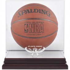 Atlanta Hawks Fanatics Authentic Mahogany Hardwood Classics 2007 -2015 Logo Basketball Display Case with Mirrored Back