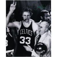 Autographed Boston Celtics Larry Bird Fanatics Authentic 16 x 20 Smoking Cigar Photograph