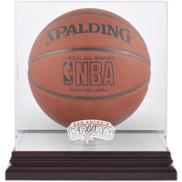 Бокс для мяча San Antonio Spurs Fanatics Authentic (2002-2017) Mahogany Team Logo with Mirrored Back
