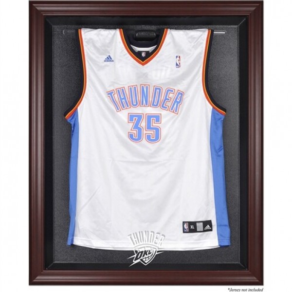 Oklahoma City Thunder Fanatics Authentic Mahogany Framed Team Logo Jersey Display Case