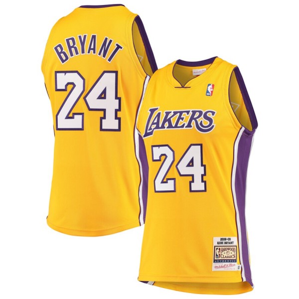 Игровая джерси Kobe Bryant Hardwood Classics 2008-09 Authentic By Mitchell & Ness - Gold - Mens