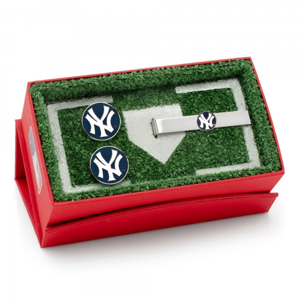 New York Yankees Tie Bar & Cufflinks Set