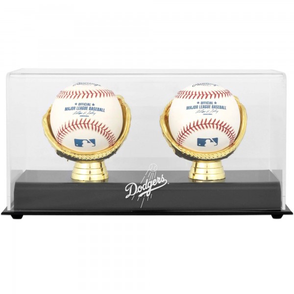 Los Angeles Dodgers Fanatics Authentic Gold Glove Double Baseball Logo Display Case