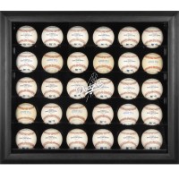 Los Angeles Dodgers Fanatics Authentic Logo Black Framed 30-Ball Display Case