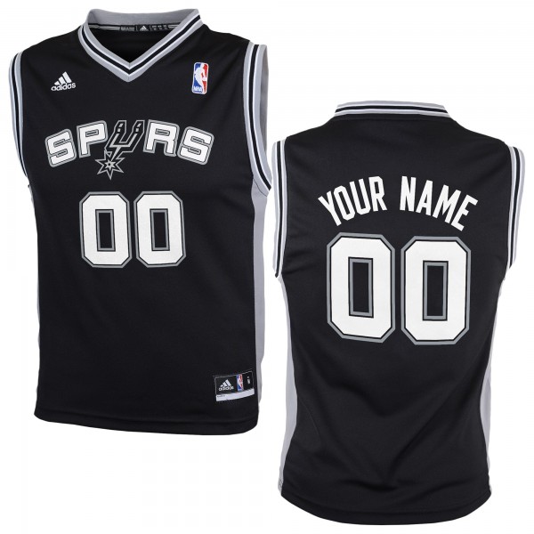 Детская именная игровая майка adidas San Antonio Spurs Replica Road  - баскетбольная джерси NBA