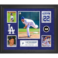 Los Angeles Dodgers Clayton Kershaw Fanatics Authentic Framed 5-Photograph Collage with Piece of Game-Used Ball