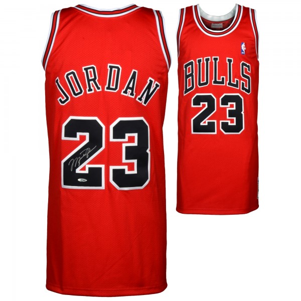 Autographed Michael Jordan Chicago Bulls 1997-98 Mitchell & Ness Red Jersey - Upper Deck