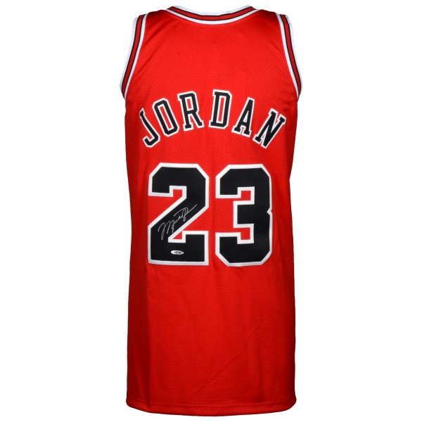 Autographed Michael Jordan Chicago Bulls 1997-98 Mitchell & Ness Red Jersey - Upper Deck