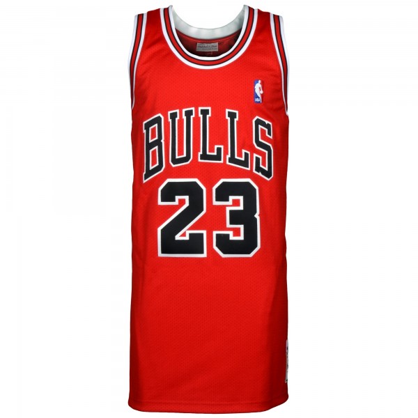 Autographed Michael Jordan Chicago Bulls 1997-98 Mitchell & Ness Red Jersey - Upper Deck