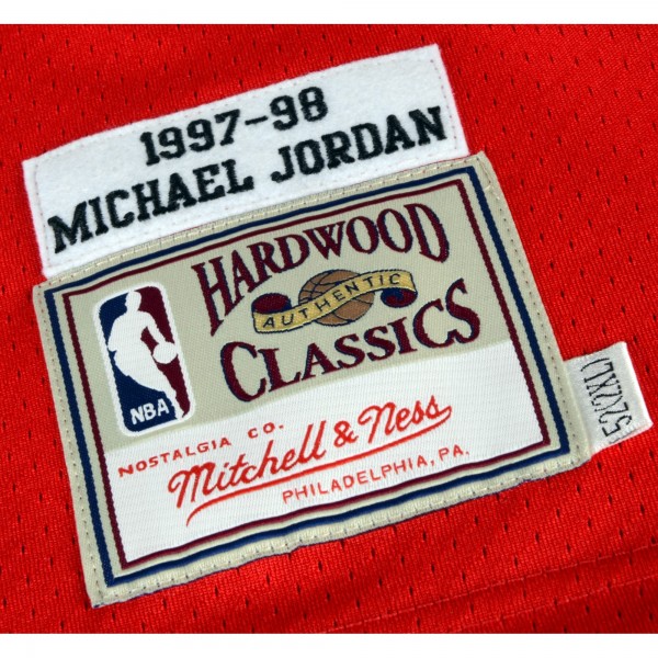 Autographed Michael Jordan Chicago Bulls 1997-98 Mitchell & Ness Red Jersey - Upper Deck