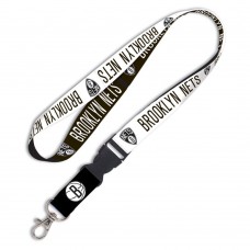 Brooklyn Nets WinCraft Reversible Lanyard with Detachable Buckle - White