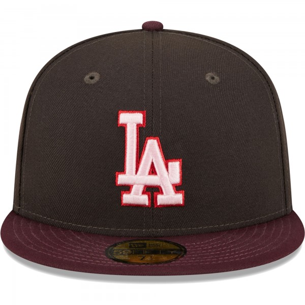 Бейсболка Los Angeles Dodgers New Era Chocolate Strawberry 59FIFTY - Brown/Maroon