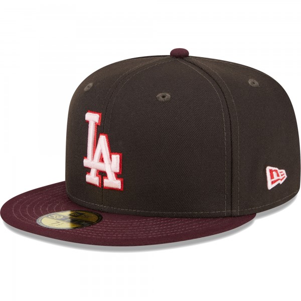 Бейсболка Los Angeles Dodgers New Era Chocolate Strawberry 59FIFTY - Brown/Maroon