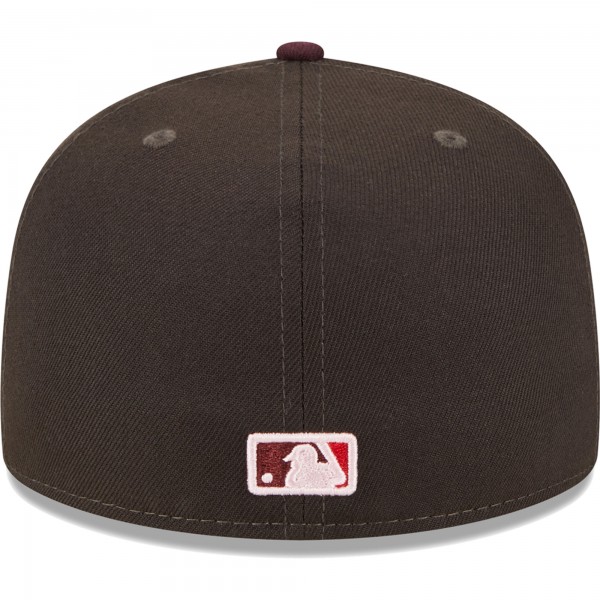 Бейсболка Los Angeles Dodgers New Era Chocolate Strawberry 59FIFTY - Brown/Maroon