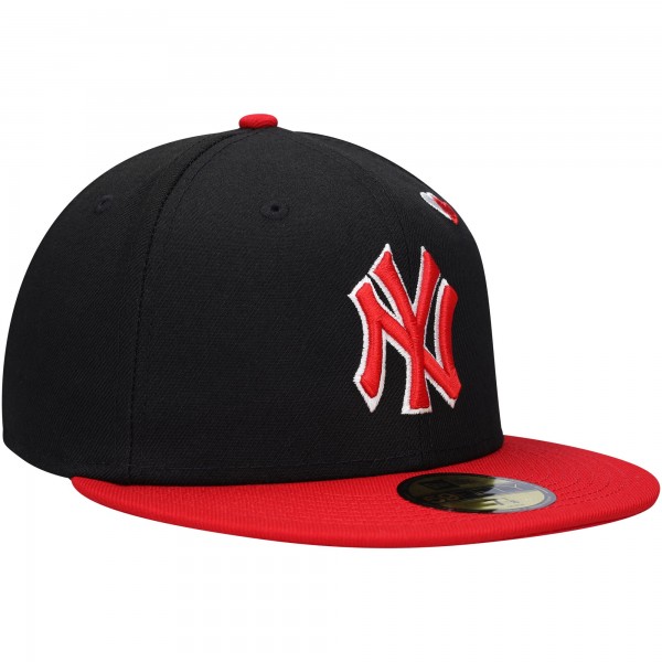 Бейсболка New York Yankees New Era Heart Eyes 59FIFTY - Black/Red