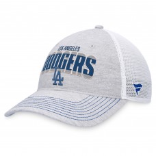 Бейсболка Los Angeles Dodgers Logo Trucker - Heather Gray/White