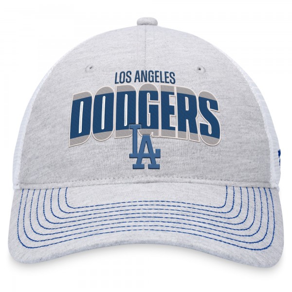 Бейсболка Los Angeles Dodgers Logo Trucker - Heather Gray/White