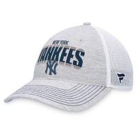 Бейсболка New York Yankees Fanatics Heather Gray/White Logo Trucker