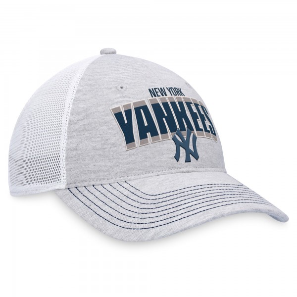 Бейсболка New York Yankees Logo Trucker - Heather Gray/White