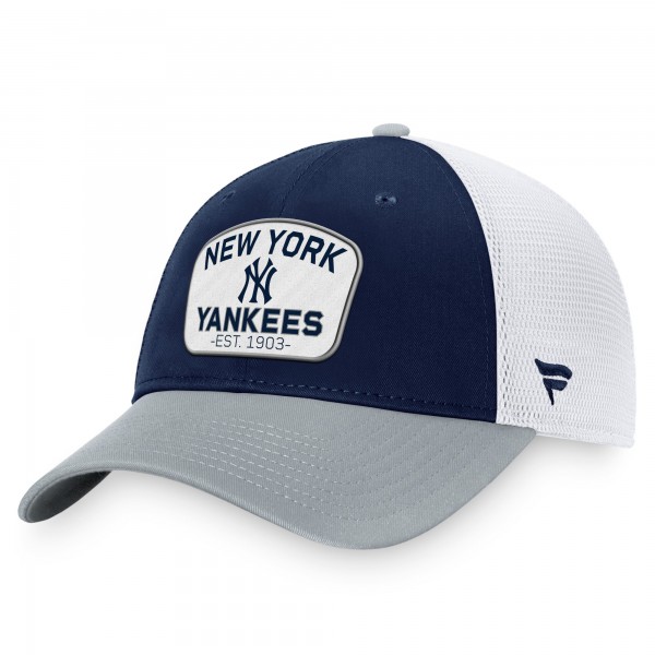 Бейсболка New York Yankees Two-Tone Patch Trucker - Navy/Gray