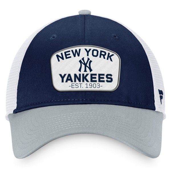 Бейсболка New York Yankees Two-Tone Patch Trucker - Navy/Gray
