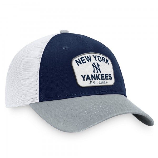 Бейсболка New York Yankees Two-Tone Patch Trucker - Navy/Gray