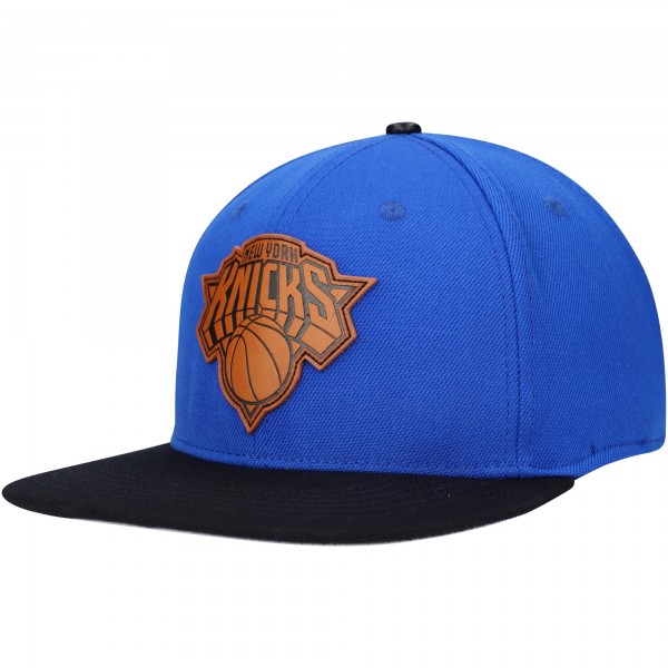 Бейсболка New York Knicks Pro Standard Heritage Leather Patch - Blue/Black