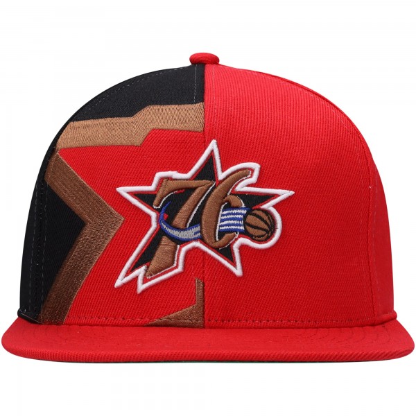 Бейсболка Philadelphia 76ers Mitchell & Ness Hardwood Classics Retroline - Red