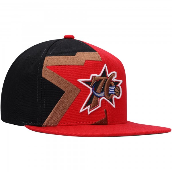 Бейсболка Philadelphia 76ers Mitchell & Ness Hardwood Classics Retroline - Red