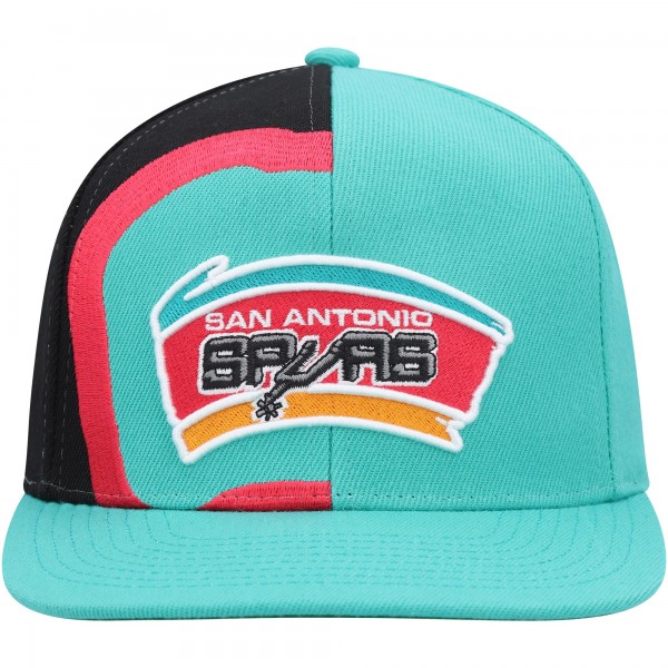 Бейсболка San Antonio Spurs Mitchell & Ness Hardwood Classics Retroline - Teal