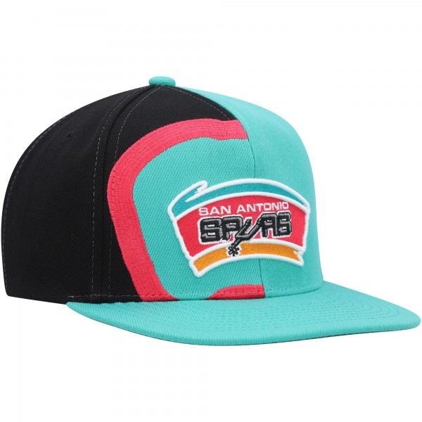 Бейсболка San Antonio Spurs Mitchell & Ness Hardwood Classics Retroline - Teal