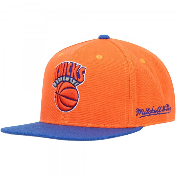 Бейсболка New York Knicks Mitchell & Ness Hardwood Classics 50th Anniversary Team Side - Orange/Blue