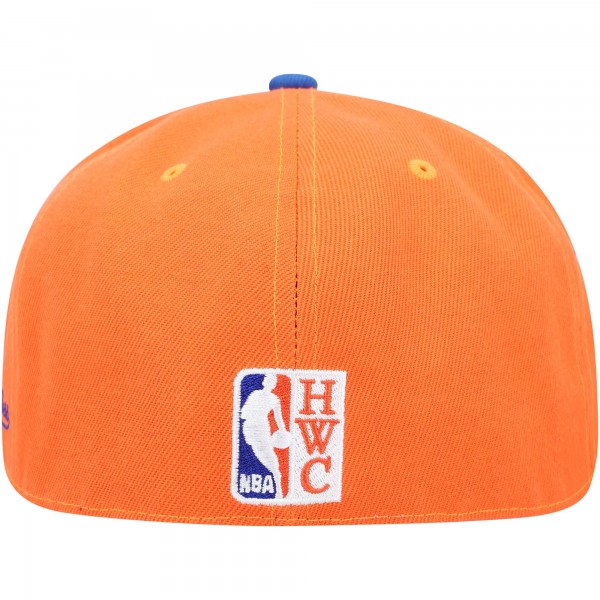 Бейсболка New York Knicks Mitchell & Ness Hardwood Classics 50th Anniversary Team Side - Orange/Blue