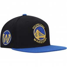 Golden State Warriors Mitchell & Ness Black/Royal Side Core 2.0 Snapback Hat