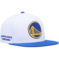 Golden State Warriors Mitchell & Ness White/Royal Side Core 2.0 Snapback Hat