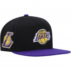 Бейсболка Los Angeles Lakers Mitchell & Ness Black/Purple Side Core 2.0