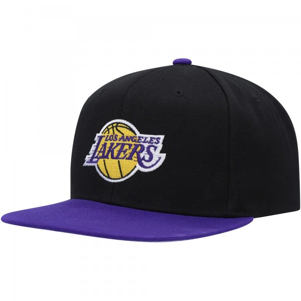 Бейсболка Los Angeles Lakers Mitchell & Ness Black/Purple Side Core 2.0