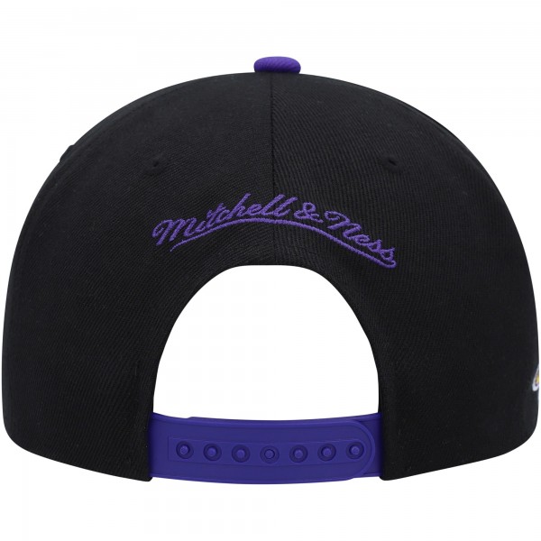 Бейсболка Los Angeles Lakers Mitchell & Ness Black/Purple Side Core 2.0