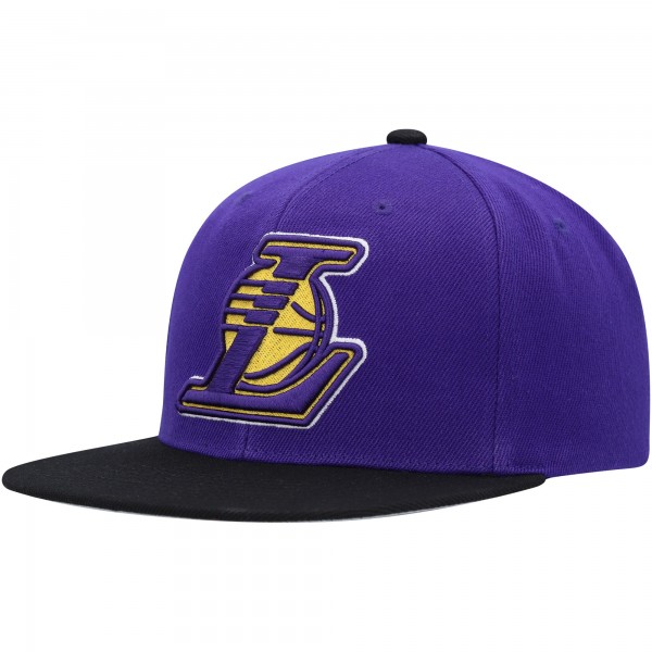Los Angeles Lakers Mitchell & Ness Purple/Black Side Core 2.0 Snapback Hat