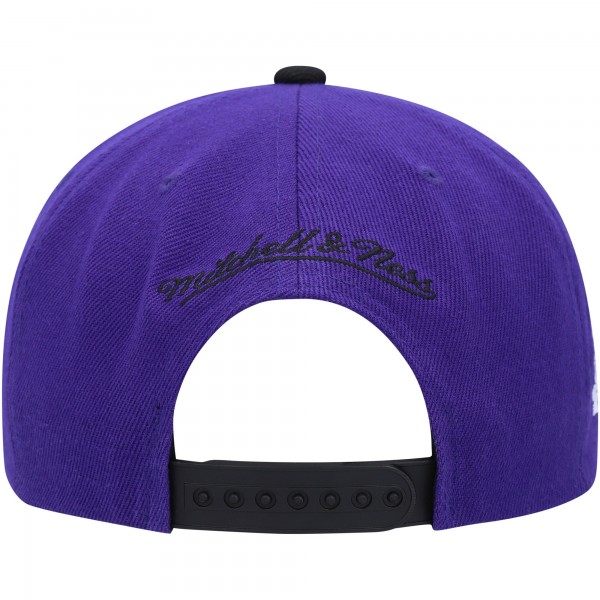 Los Angeles Lakers Mitchell & Ness Purple/Black Side Core 2.0 Snapback Hat
