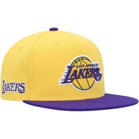 Бейсболка Los Angeles Lakers Mitchell & Ness Gold/Purple Side Core 2.0