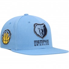 Memphis Grizzlies Mitchell & Ness Side Core 2.0 Snapback Hat - Light Blue